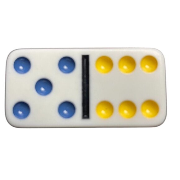 Double Twelve Dominoes Replacement Tile 5 6 Color Dot mq - Picture 1 of 3